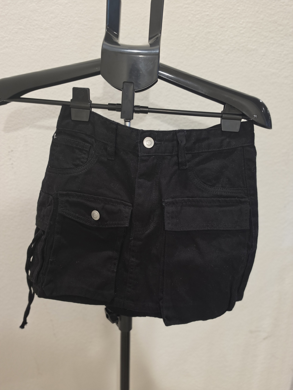 Fashion Nova Black Cargo Mini Skirt